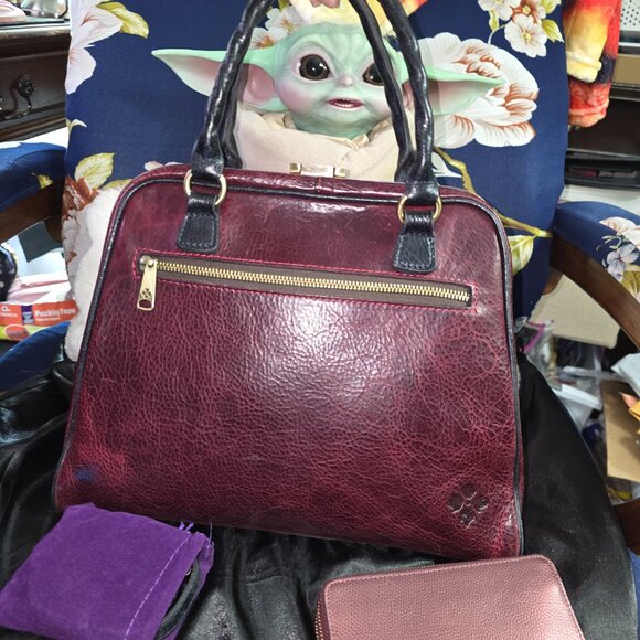 Patricia Nash Provencal Red Artesa Frame Embroidery Satchel & Coach Wallet - Picture 2 of 13